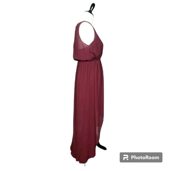 Maroon High Low Dress Size Small - Picture 2 of 3